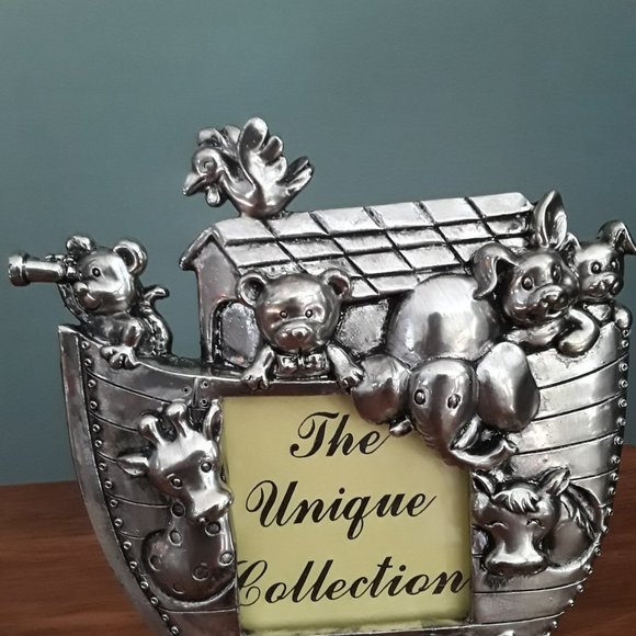 Pewter Tone Photo Frame - Noah's Ark by Cherrydale - NIB - Picture 5 of 6